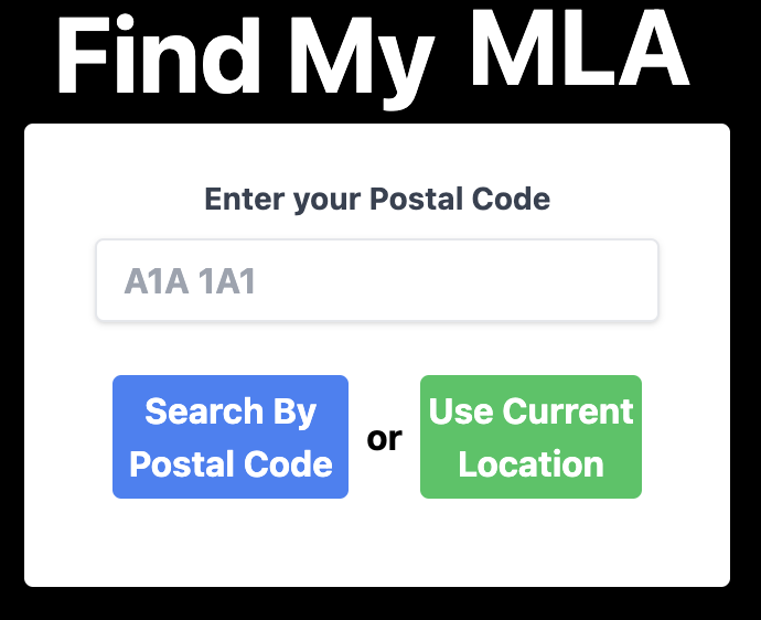 Find My MLA screenshot